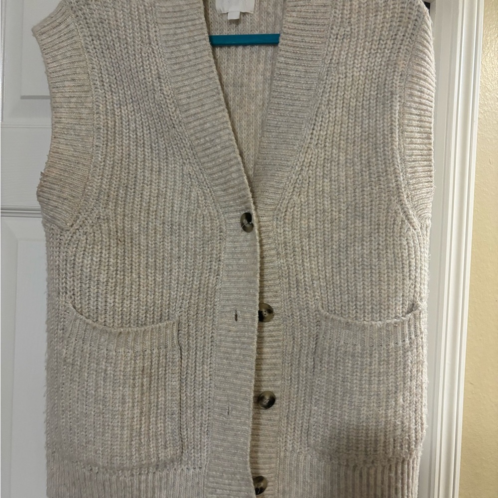 Every Cream Knit Sweater Classy Chunky Soft Vest